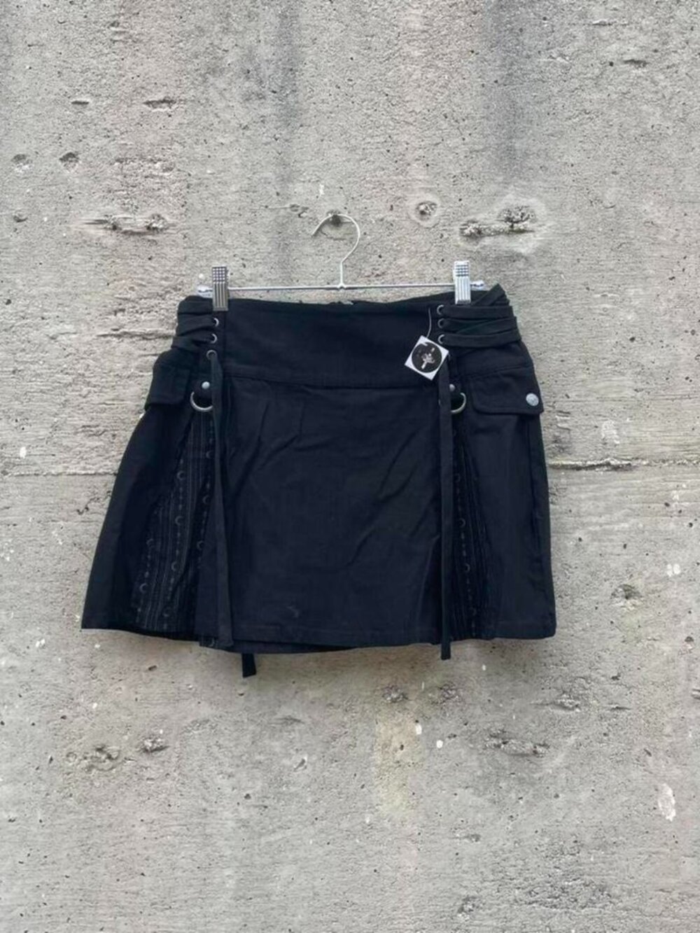 Killstar black goth pleated skirt